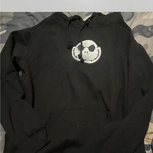 Disney Black Hoodie with Skull Design